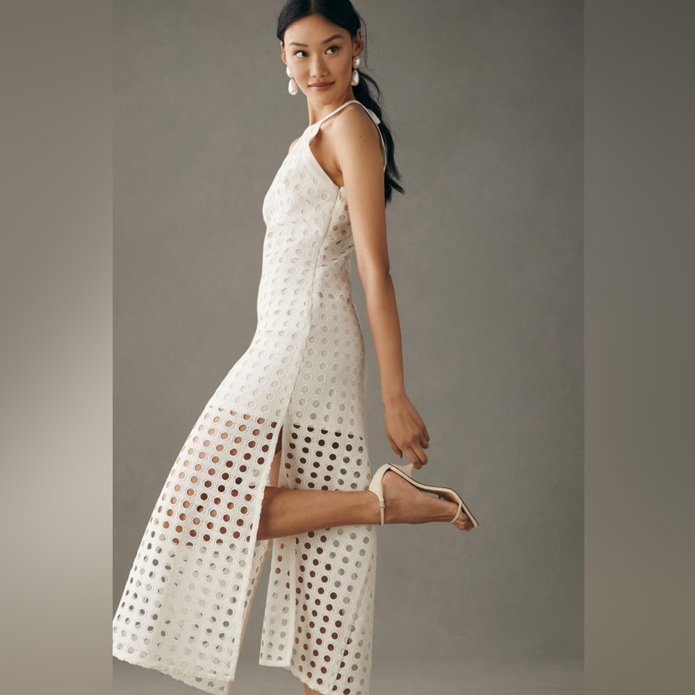 Never worn Vineet Bahl white halter dress